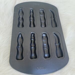 Wilton Halloween Party Monster Witch Skeleton Fingers 8 Cavity Cookie Candy Pan